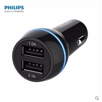 飛利浦DLP2357手機(jī)充電器一拖二3.1A 蘋果ipad通用點(diǎn)煙器車充