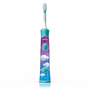 Philips/飛利浦電動牙刷HX6322/29兒童充電式聲波智能音樂定時藍(lán)牙