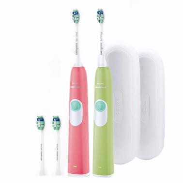 飛利浦（PHILIPS）電動牙刷 成人自動感應(yīng)充電式聲波震動牙刷 情侶2支裝 HX6235/36