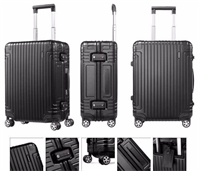 DB3*09001 新秀麗經(jīng)典鋁箱登機行李箱  20寸-黑色
