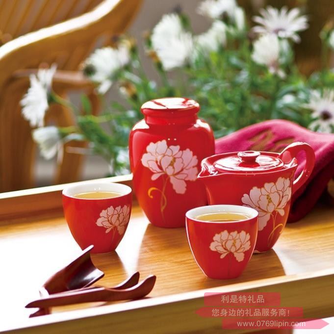 牡丹功夫茶具禮品裝/紅 TA210201038ZZ