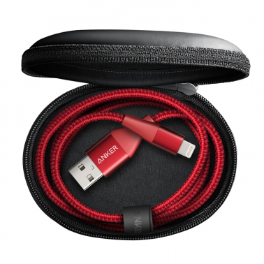 Anker安克 Powerline+2 拉車線2代 蘋果官方MFI正品認證手機數(shù)據(jù)充電線 0.9米紅色盒裝