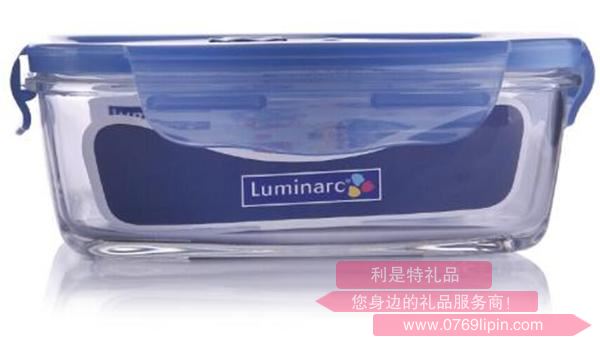 藍(lán)色花朵純凈保鮮盒長方形 820ML  J-5148