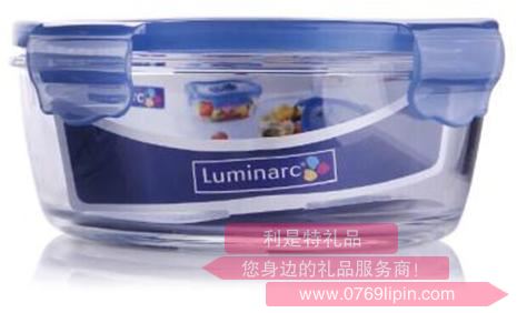 藍(lán)色花朵純凈保鮮盒圓形 670ML  J-5149