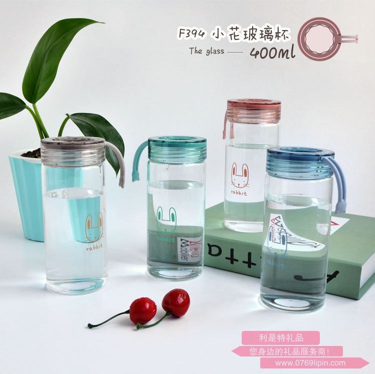 小花玻璃杯 400ml
