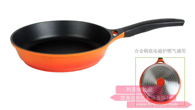 樂(lè)扣樂(lè)扣不粘無(wú)煙鍋酷菲偲雙耳平底28CM煎鍋