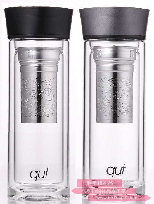 美國庫特品牌水紋蓋型雙層水晶玻璃杯
