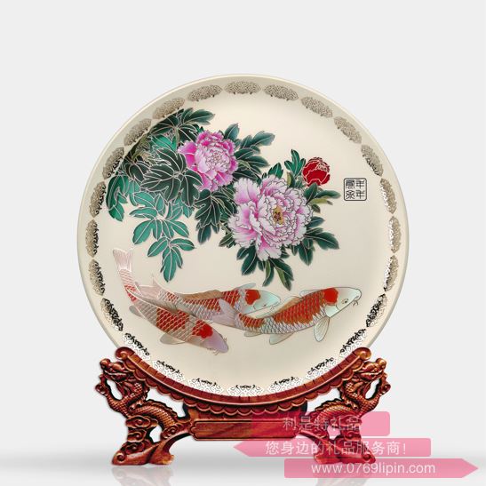 牡丹鯉魚（金屬掐絲）