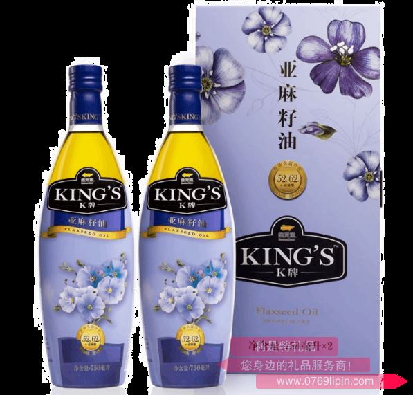 金龍魚(yú)｜KINGS亞麻籽油750ml雙支禮盒裝