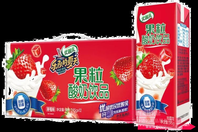 伊利｜優(yōu)酸乳果粒酸奶飲品草莓味禮盒裝