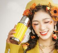 TD50300103 果味黃 獨角犀Rhinolife 復古時尚保溫杯 350mL