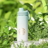 星巴克清透薄荷綠款不銹鋼運(yùn)動杯