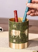 朱炳仁銅五牛筆筒(新款)