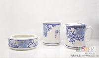 錦上添花臺(tái)面杯筆筒煙灰缸三件套（亮）