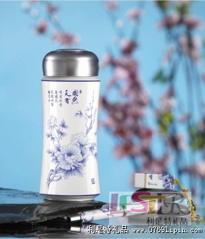 國色天香保溫杯筆U盤三件套